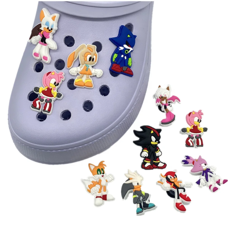 

2022 anime Cartoon Logo Oem Shoe Decoration Soft Pvc Croc Charms For Kid Accessories Custom Clog Charm