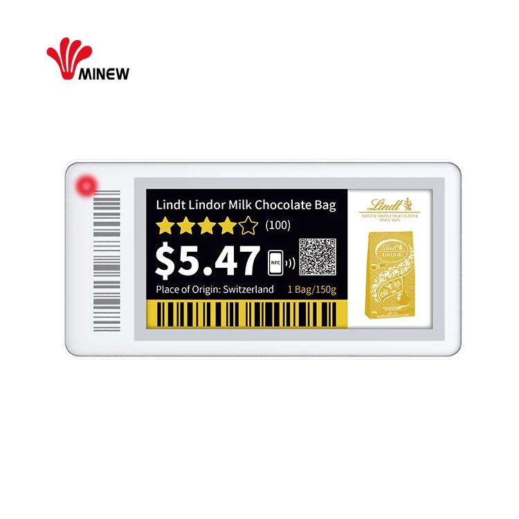 Minew Esl Software And Products Eink Digital Price Tag Electronic Shelf Label For Supermarket