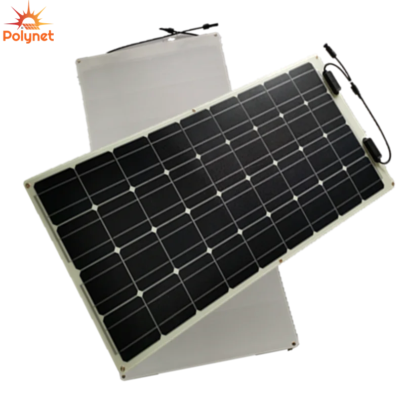 
Polynet Flexible Solar Panel Ningbo 100w 160w 150w mono Modules for Car RV Boat 
