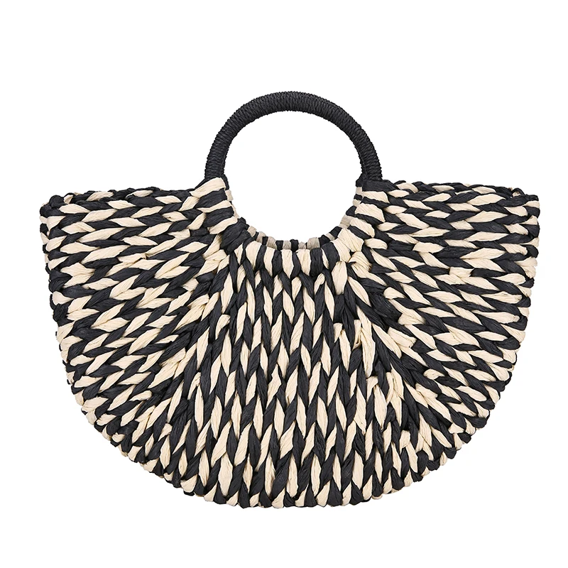 

Round handmade straw bag beach bag handbag for girls perfect summer bag, Customized color