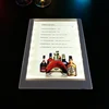 restaurant drink plastic light up menu book covers card display acrylic table stand leather led menu holder