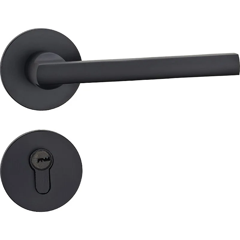 

Handle Black Modern Simple Bedroom Door Lock Quick Lock Solid Wood Home Door Lock