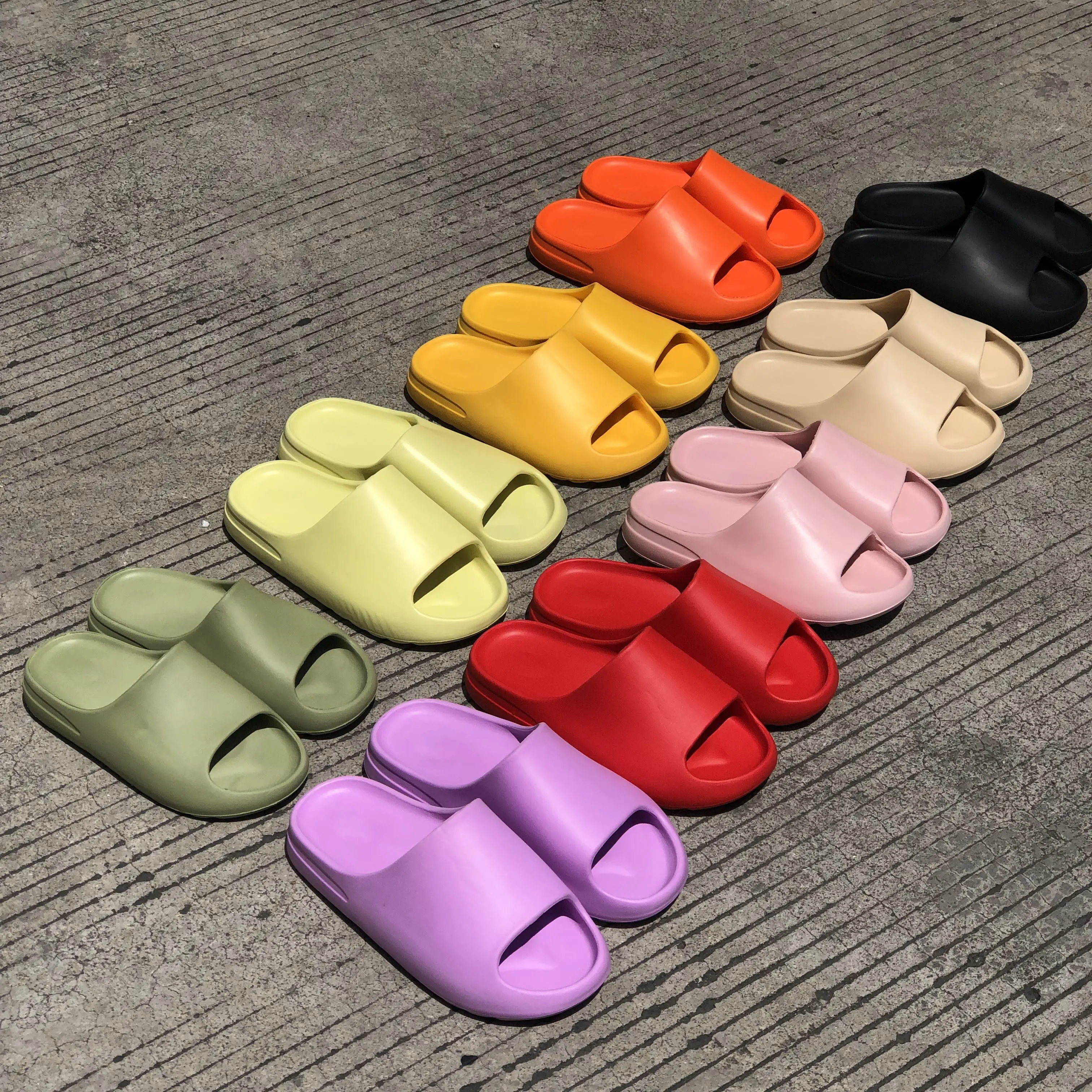 

Wholesale cool girls sandals Slides Factory price Originals Yeezy slippers pvc safe yeeyzi Footwear slippers shoes, Customized color