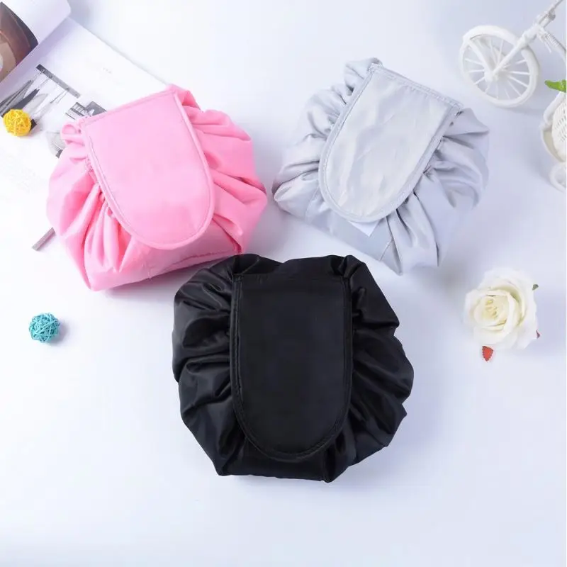 

Portable Cute Multifunction Beauty Travel Cosmetic Bag Makeup Case Pouch Barrel-shaped Nylon organizer bag, Pantone color is welcome