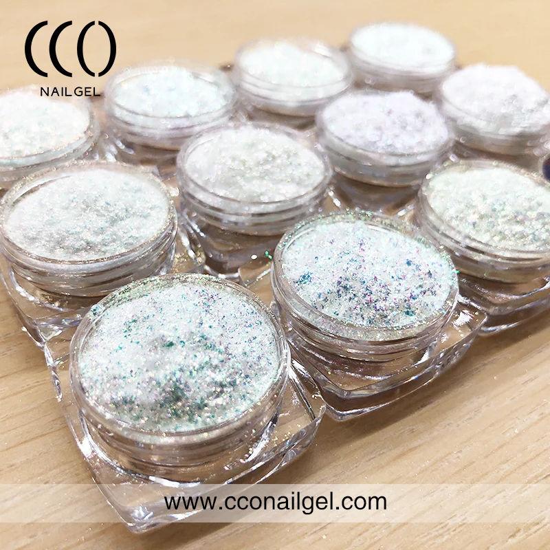 

CCO OEM aurora nail powder acrylic CCO OEM 0.2 g and 0.5 g nail gel Glitter