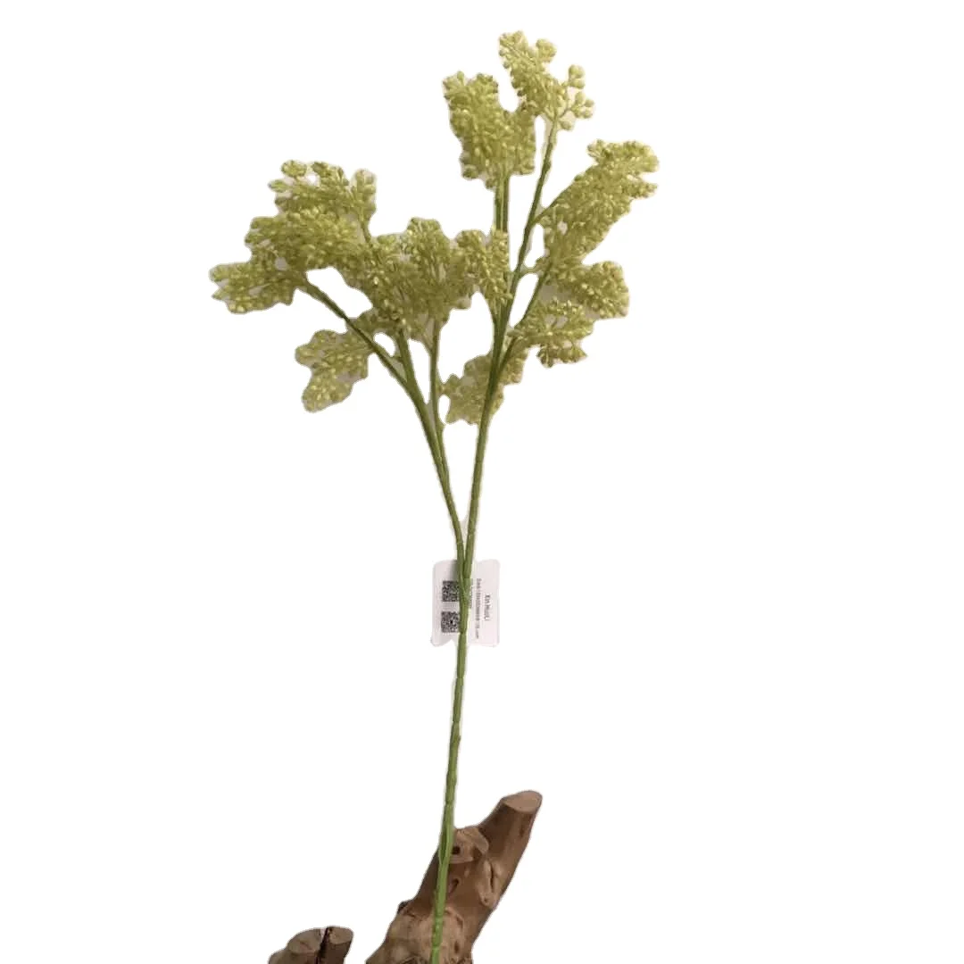 

Factory direct sale single branch simulation flower can decorate indoor green plant wall, Customized