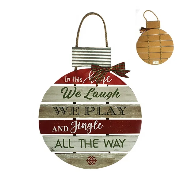 
2020 Hot selling Christmas New designs Home Decorative Wall decoration wooden signs and Christmas decorations 