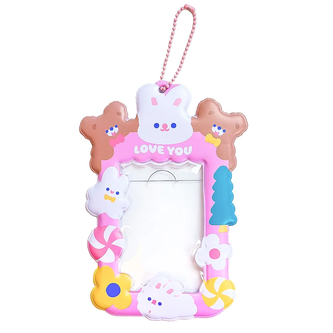 

New Cartoon Fan Club Support Gifts Star Photos Cover Pink Rabbit Kpop B T S collect book card holder, Pms color