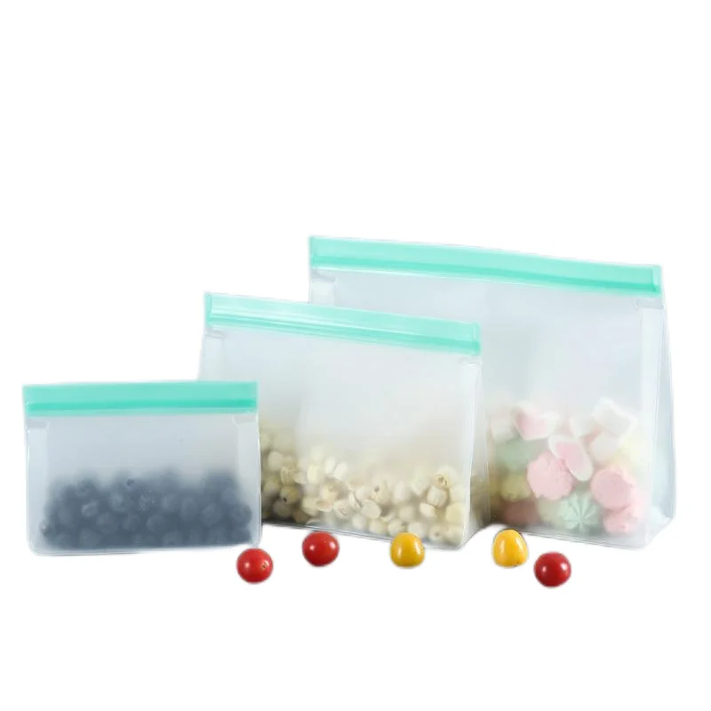 

Wholesale Reusable Food Storage Bags Airtight Seal Leakproof PEVA Freezer Bags, Extra Thick Food Organize Bags, Transparent