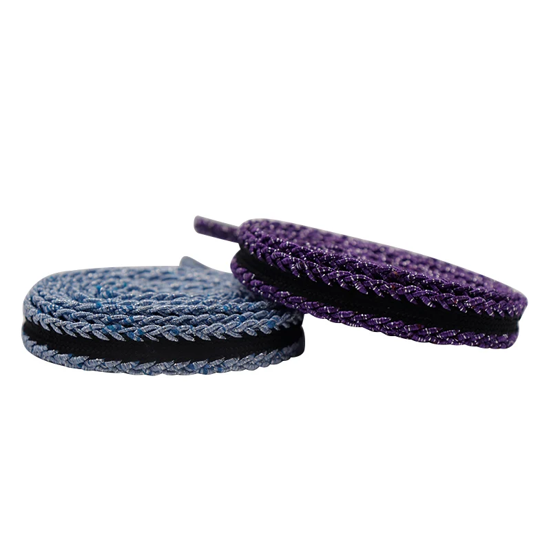 

Coolstring Manufacturer 140CM LengthTrendy Design High Quality Polyester Flat Two-Color Rope Hat Strap Shoelaces With Plastic Tip, Customized