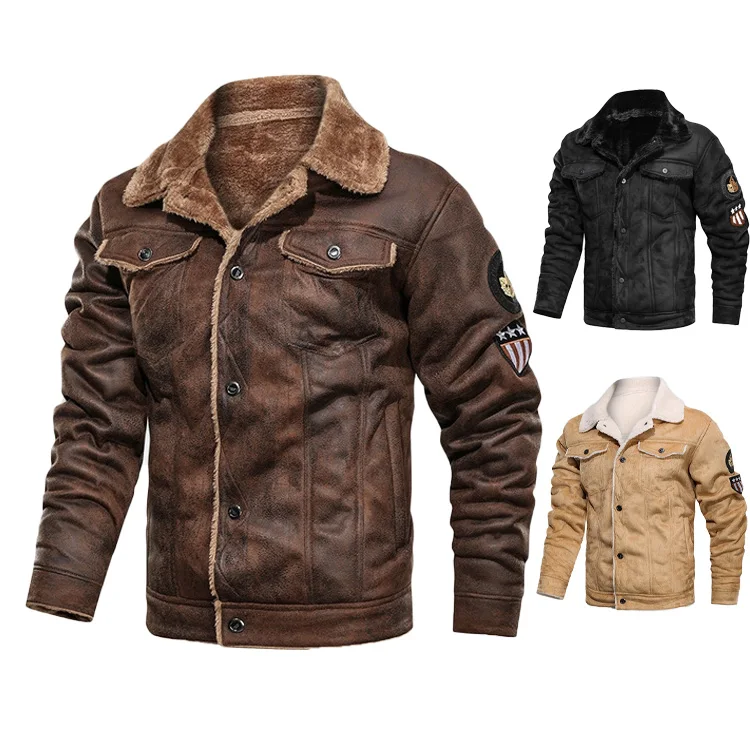 

Mens Leather Puffer Jackets Motorcycle Fashion Stand Collar Winter Jacket Fashion Outerwear Cotton Padding Jacket, Customized colors