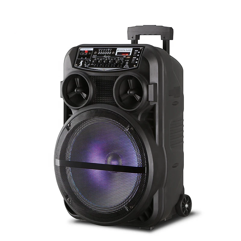 

LT-5312 Factory wholesale 12 inch trolley speaker quality sound plastic wireless loudspeaker for ktv