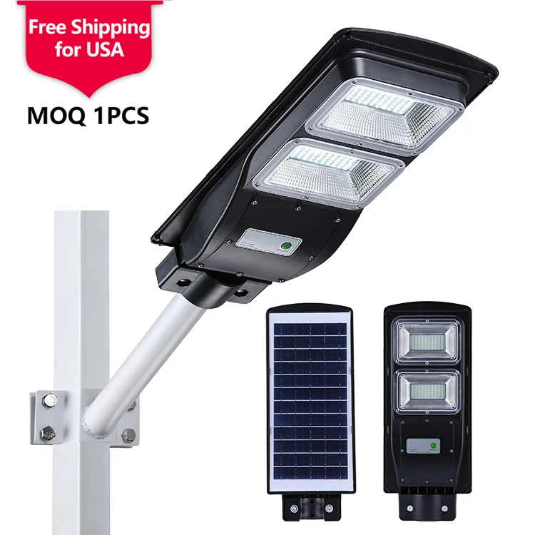 

Stock In USA IP65 outdoor waterproof motion sensor 20w 40w 60w Integrated all in one solar led street light