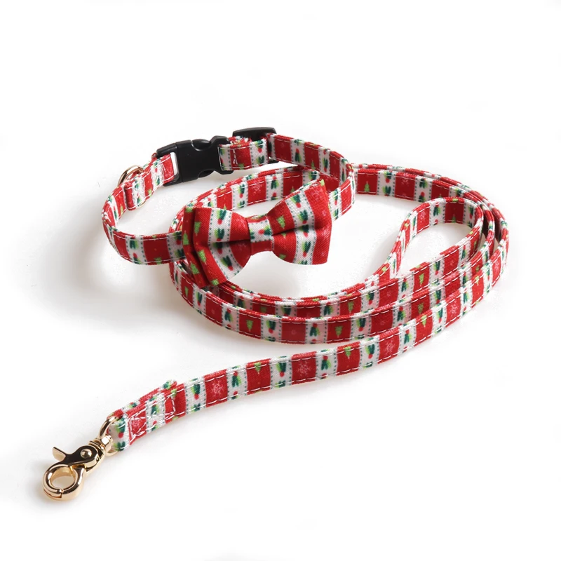 

Amigo hot sale designer handmade custom logo christmas snowflake bowknot breakaway wholesale pet dog collars leashes, Show as picture or custom