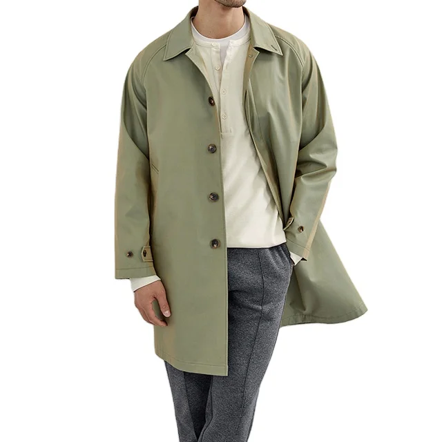 

Classic Camden trench coat loose coat in two-tone fabric trench coat for men, Customized color