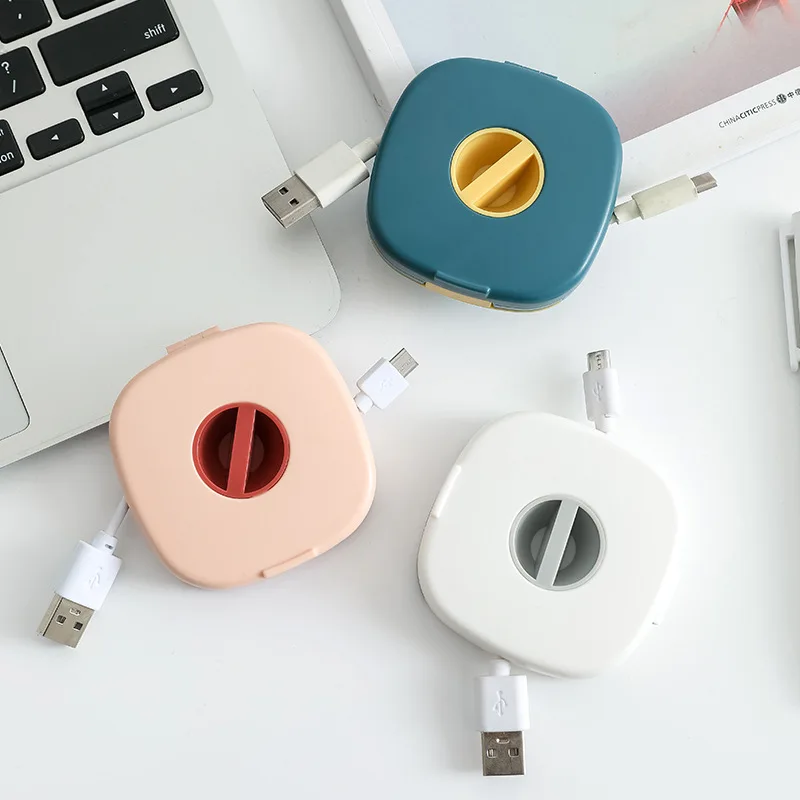 

New Square Multifunctional Rotatable Headphone Cable Organizer