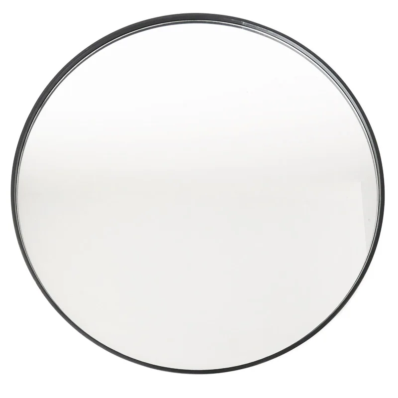 60cm Aluminum Factory Price Interior Decor Modern Simple Black Frame Circle Wall Mirrors Large Round Wall Mirror for Bathroom