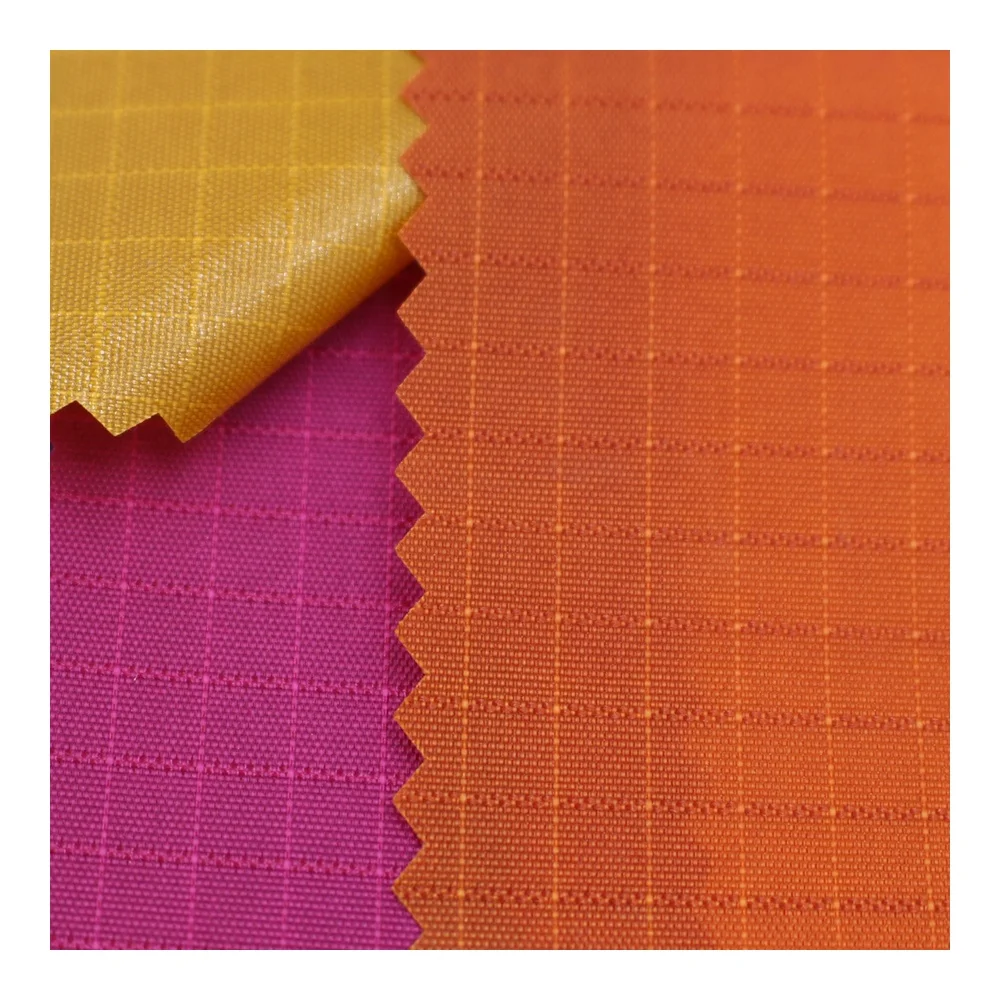 Water Resistant 210D 0.5cm Rip Stop Ribstop Nylon Fabric with Uly Coated