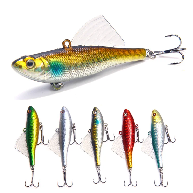 

17.2g Sinking Bait Fishing Lure 65mm Vib Lure With Wing, 5 colors