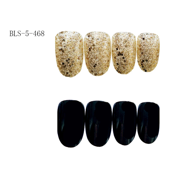 

Factory promotion round style jump color personality design ladies fake nails, Multi color