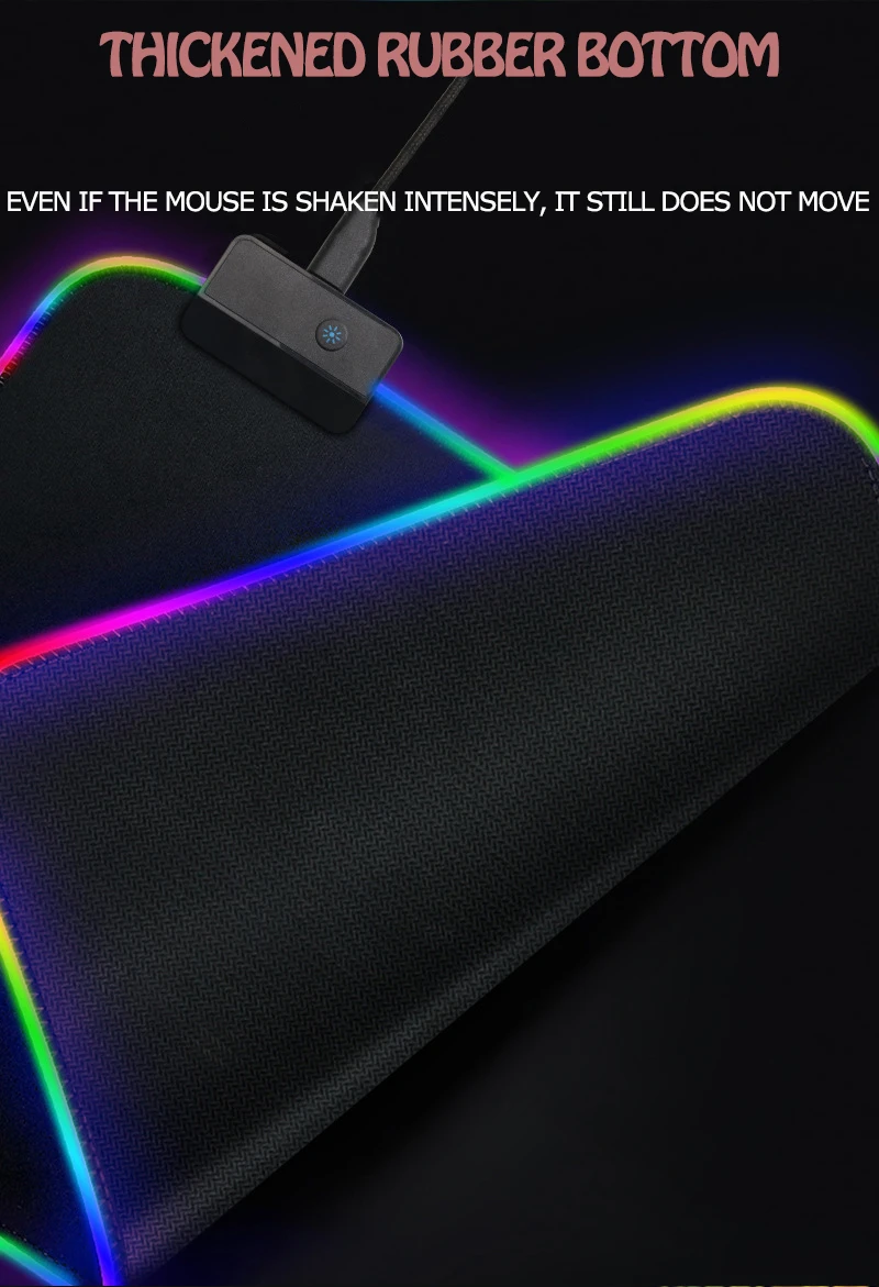 Custom Xxl Extended Lighting Printing Large Rgb Led Gaming Mouse Pad