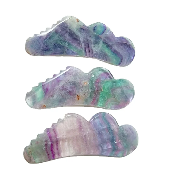 

2020 hot selling 100% natural guasha massage guasha jade double neck crafts face roller