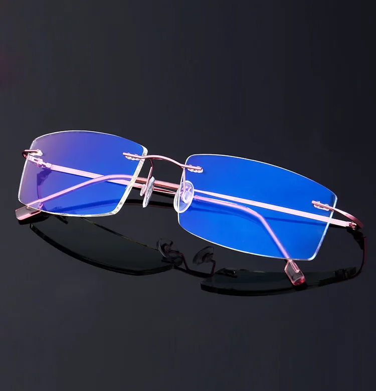 

new fashion products rimless alloy frames thin optics glasses alloy frame anti blue light blocking glasses frame