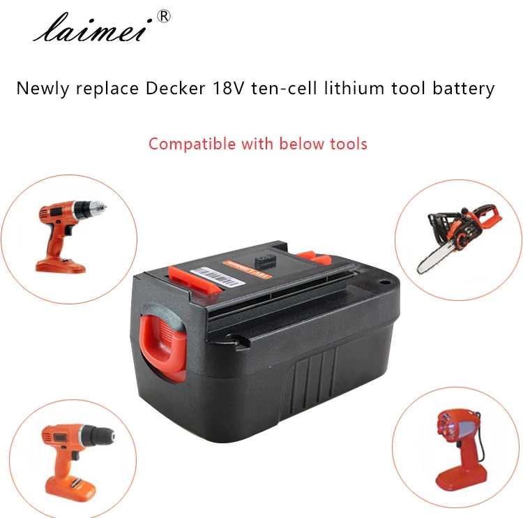 Trade-Shop Premium Battery 18v 3000mah for Black & Decker cd1800k cd180grk 