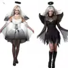 Halloween Black White Angel Costume Vampire Evil Party Costumes Ball Girls Performance Clothing