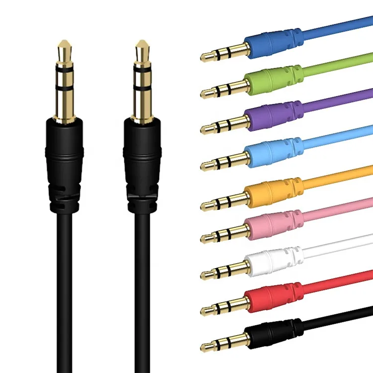 

Jack 3.5mm Audio Extension Cable Gold-Plated Aux Cord For Huawei P20 lite Stereo for Headphone Xiaomi Redmi 5 MP3/4 PC, Red, black, white, dark-blue
