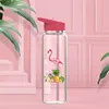 custom water bottle Flamingo Tumbler with Emblem and Passion Pink Lid 24oz Water Bottle