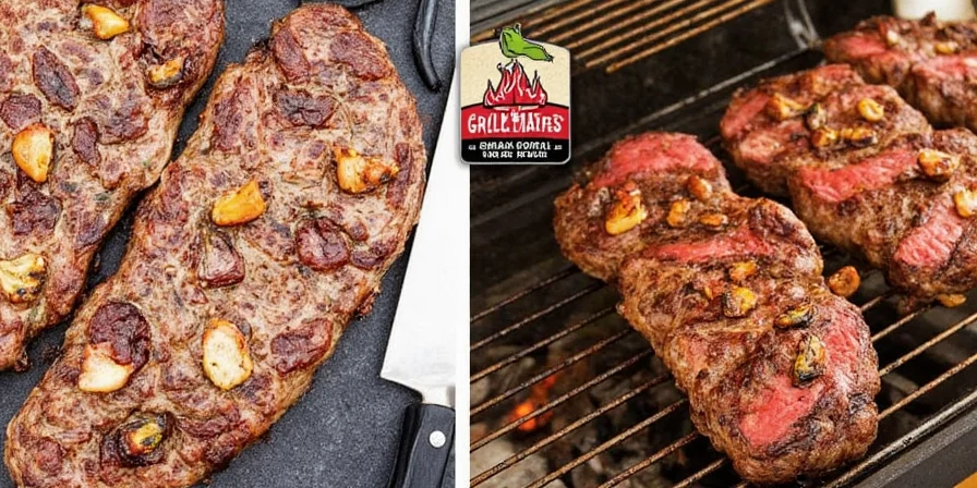 Side-by-side comparison of homemade rub vs. Grill Mates