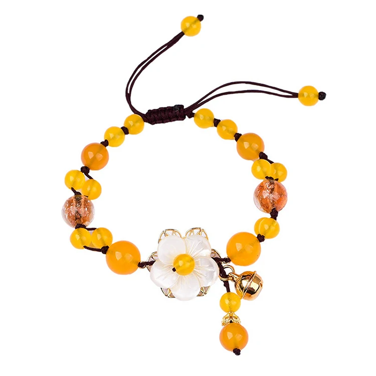 

Charare wax rope Chinese style crystal bracelet men accessories, Multi