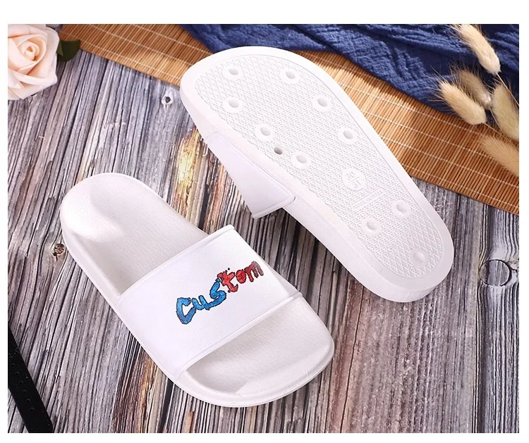 
plastic outdoor soft custom logo children slippers, PVC summer beach pink blank children and kids logo slide sandal 