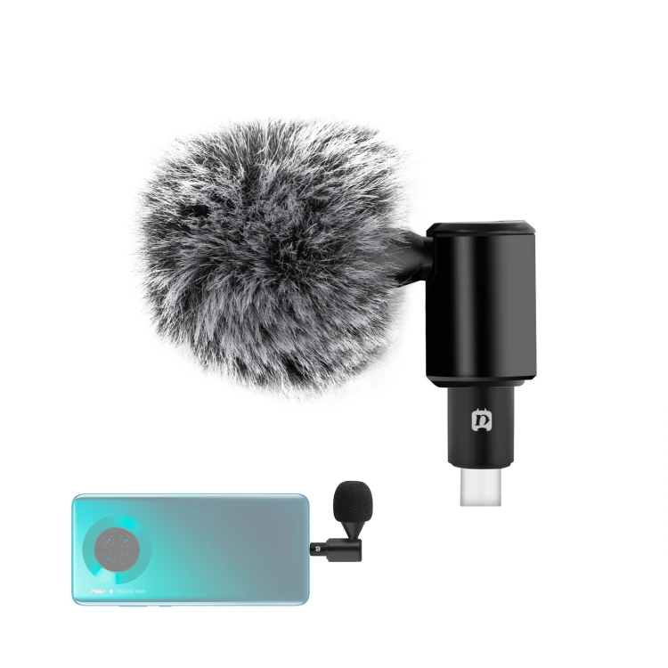 

Dropshipping PULUZ USB-C / Type-C 3.5mm Jack Mobile Phone Fur Omnidirectional Condenser Adjustable Microphone