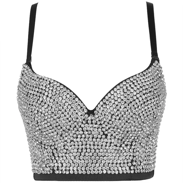 

Fashion Camisole Outer Wear 2021 Bright Diamond Crystal Camisole Wholesale