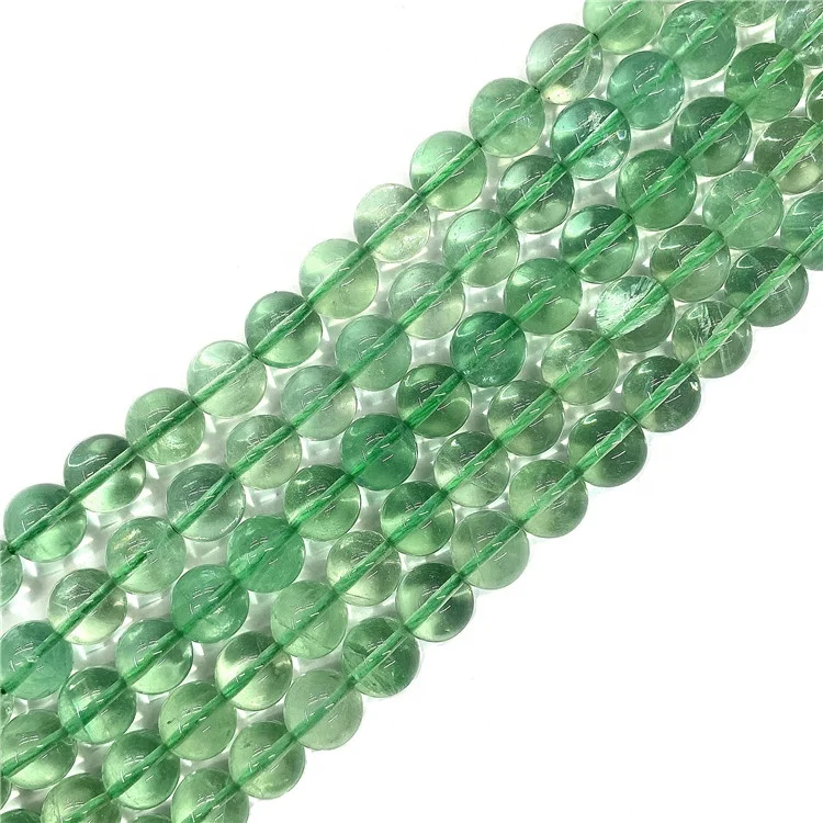 

Natural Nice Quality Fluorite Stone 8mm 10mm Round Green Fluorite Gemstone Beads, 100% natural color