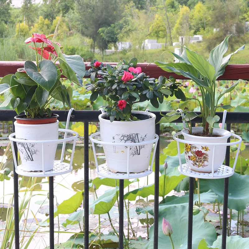 

small wall hanging iron flower rack wall decoration planter rack iron balcony planter rack hook up, Customized