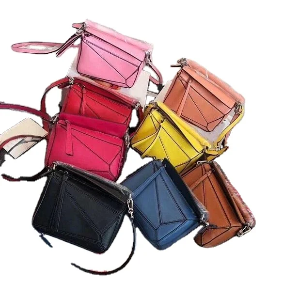 

Fashion summer 2021 leather geometric bag rhombus bag new style Guangzhou evening lady shoulder bag handbag