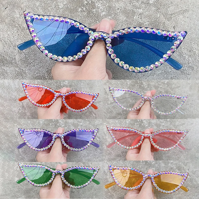 

YIDING women designer UV Protection Rhinestone Shades PC trending diamond pink oversized sunglasses of manufacturer small orders, As is or customized