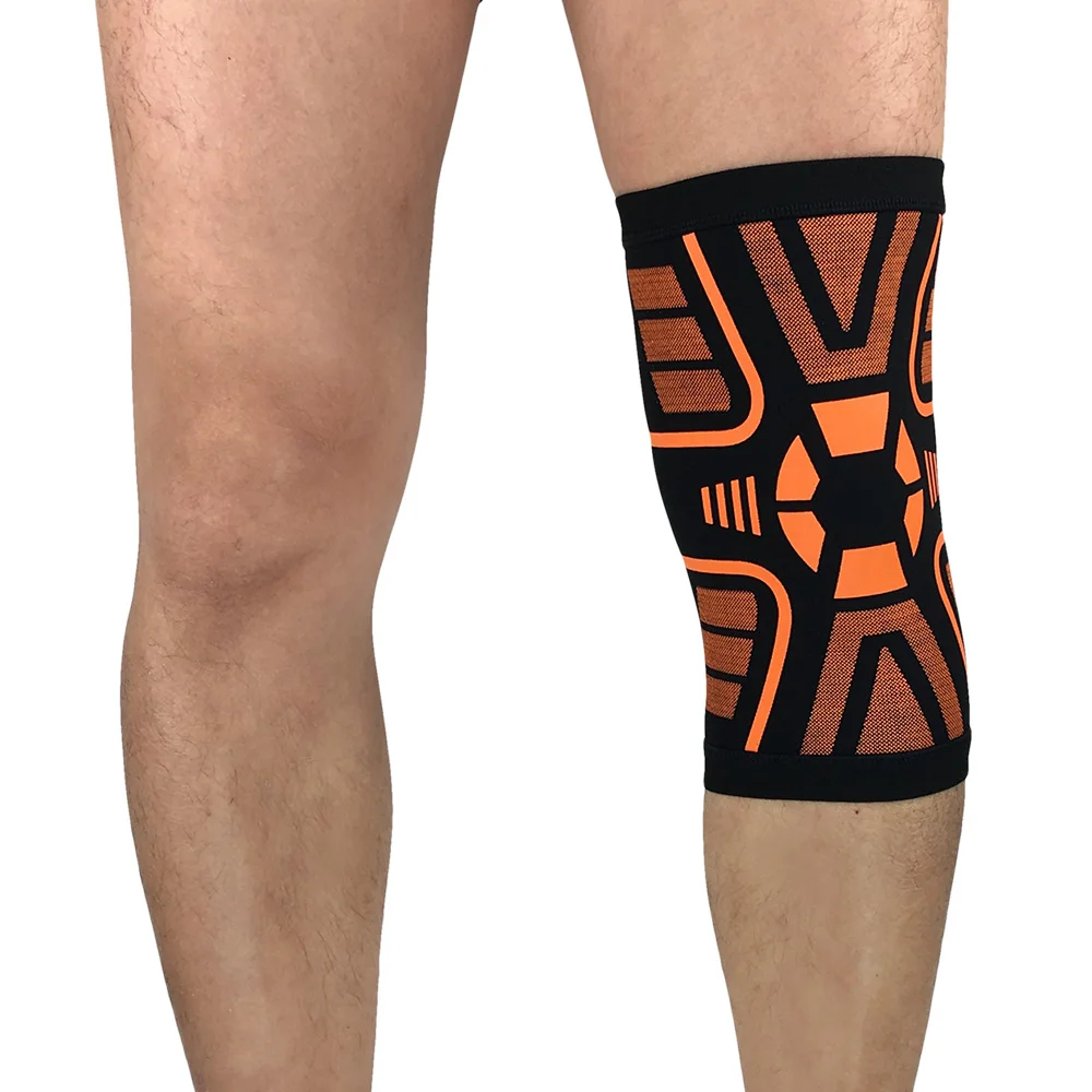 

elastic Compression Protection Breathable Power Knee Support For Sports Running Exercise, Black and green