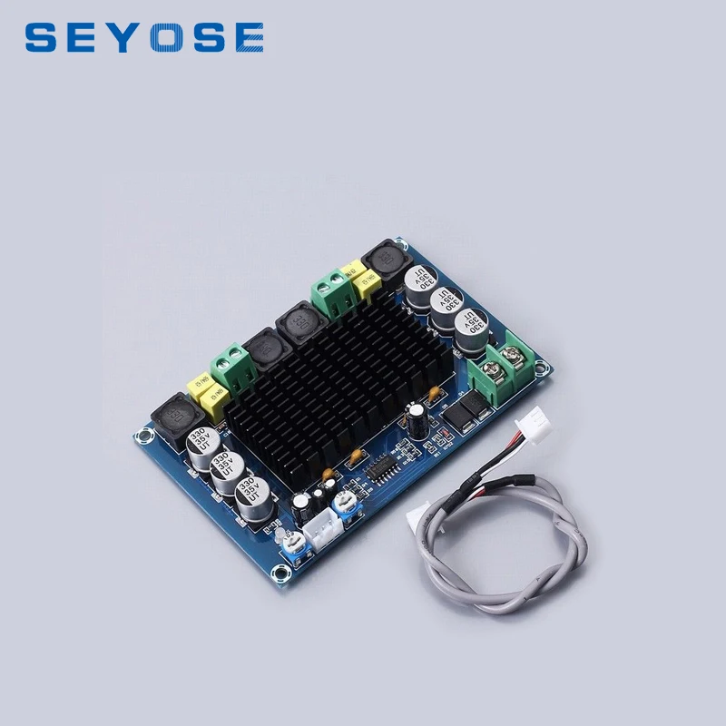 

XH-M569 high power digital power amplifier board TPA3116D2 dual chip with front stage amplifier 150W*2, Blue