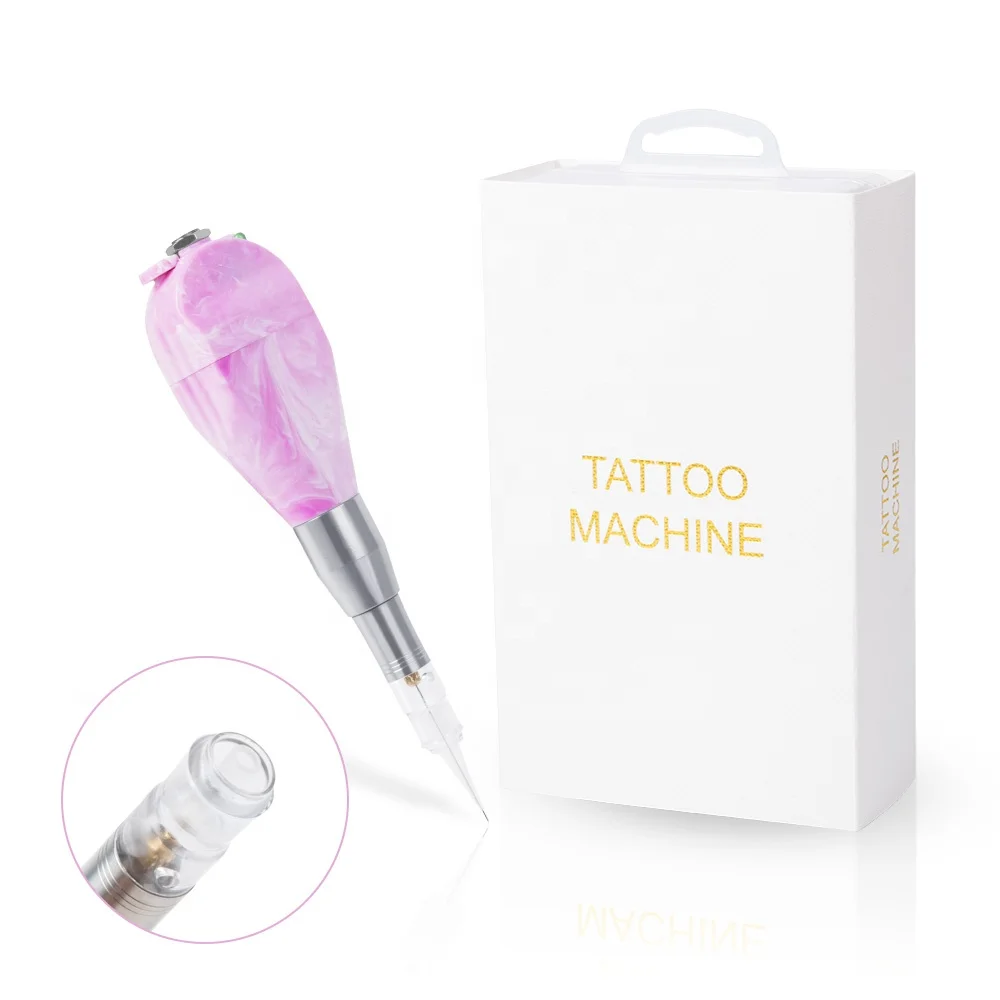 

The latest portable plug-in permanent makeup micro-blade tattoo machine PMU pen for eyebrows and lips, Pink