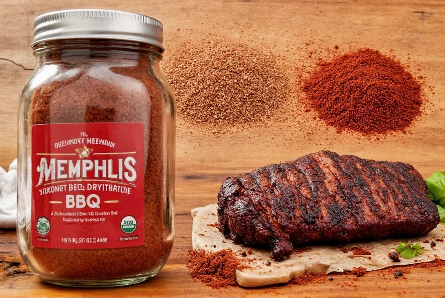 Tray of ribs coated in Memphis BBQ dry rub
