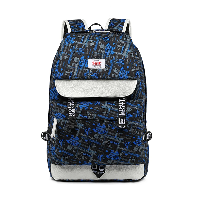 

Fashion Men Camping Travel Black Campus Hiking School Bag Boys USB Charging College High Laptop Backpack, Customizable