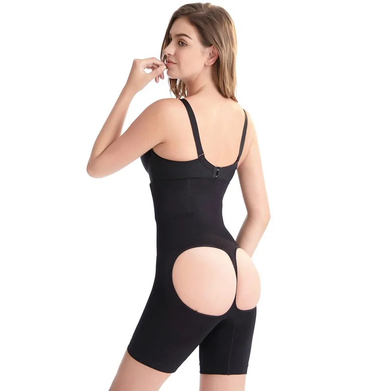 

Size XXXXL Seamless High Waist Tummy Control Butt Lift Women Shapewear Boy Shorts back open sexy butt lifter, Black, nude
