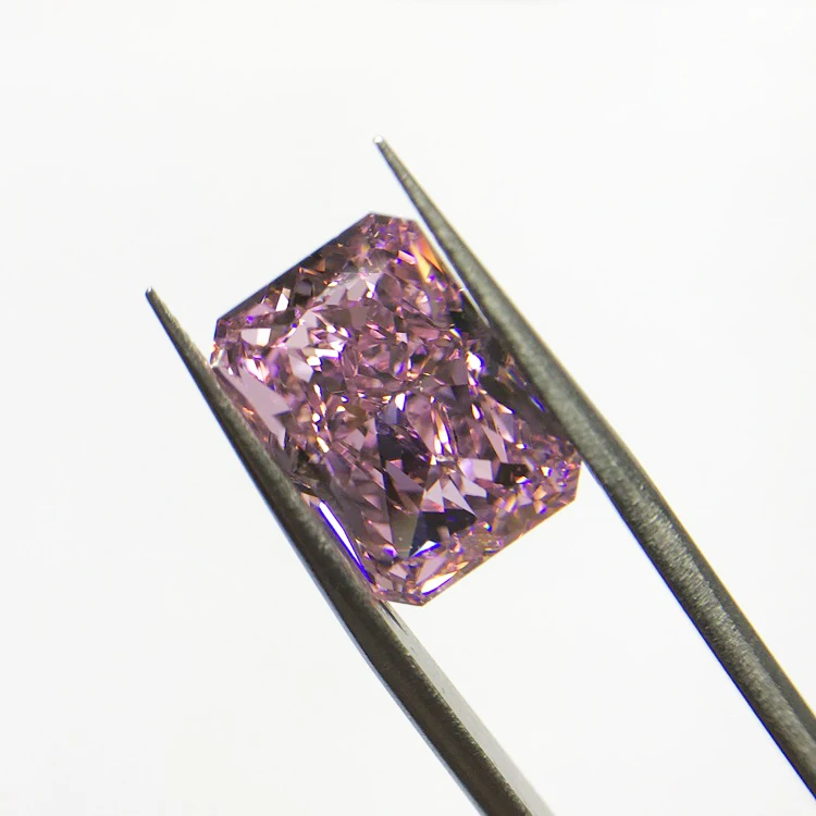 

Finest quality octagon radiant cut ice crushed pink synthetic diamond cubic zirconia gemstones, Lasting long