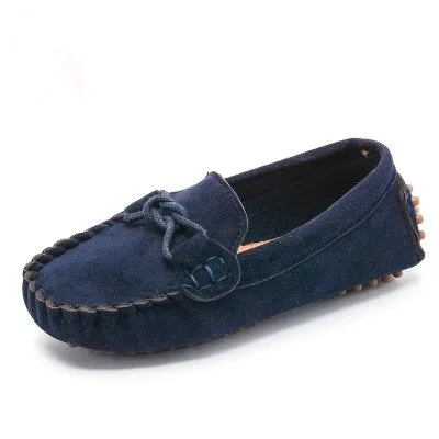 

New Boy And Girl Children's Moccasin Soft Casual Boat Peas Cheaper Shoes Kids Loafer shoes, Blue,brown,khaki,plum