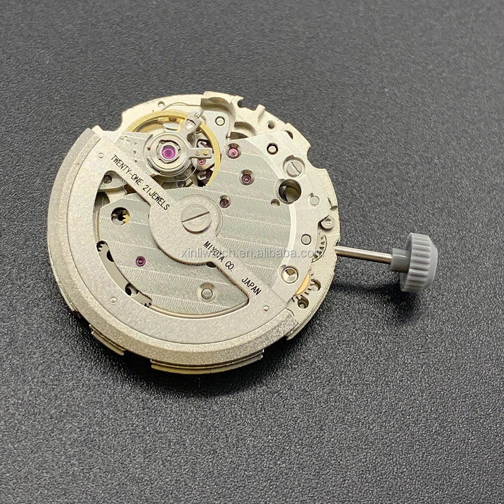 21 Jewels Original Quality MiyotaJepan  Movement 821A  Watch Parts with Customized Date Calendar & Rotor