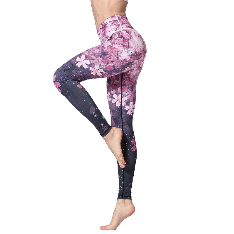 

Nine points yoga pants women printed quick-drying breathable fitness pants